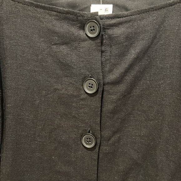 Aqua black linen dress with buttons NWT size XL - Picture 4 of 7